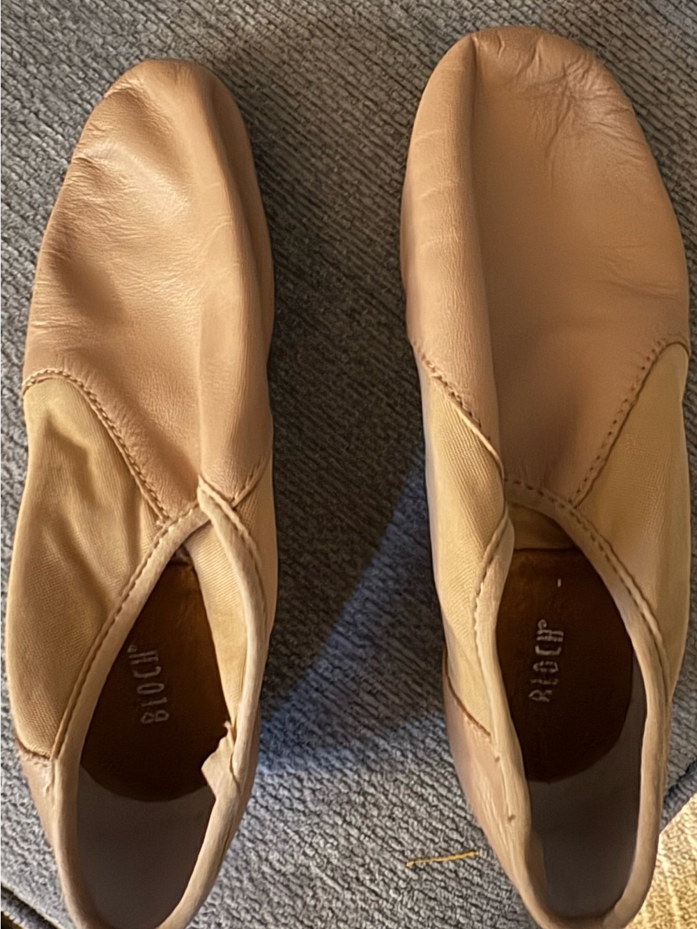 Bloch Kids Slip-On Dance Flats in Tan